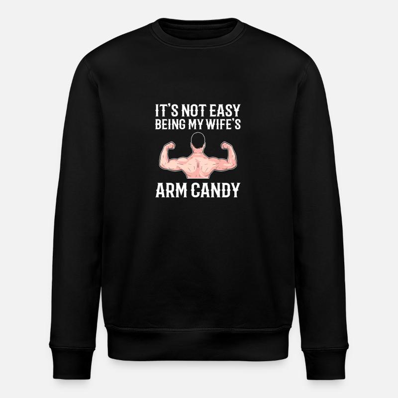 Arm Candy Husband - Stanley/Stella ROLLER Unisex Organic Sweatshirt - black