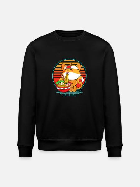 Maneki Neko Japan Lucky Charm - Stanley/Stella ROLLER Unisex Organic Sweatshirt - black