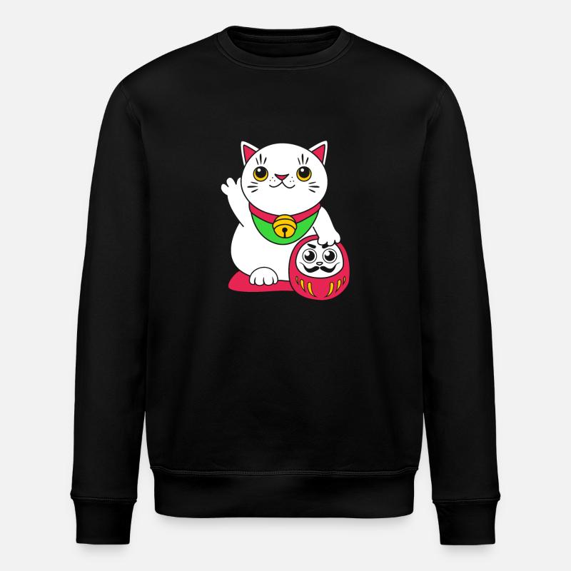 Porte-bonheur Maneki Neko Japon - Sweat bio ROLLER Stanley/Stella Unisexe - noir
