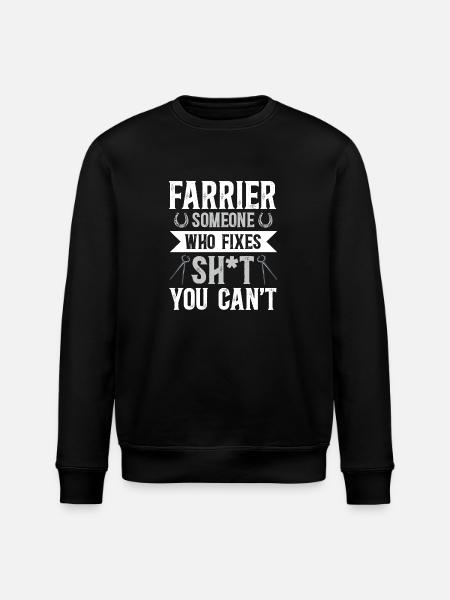 Farrier Horseshoe Horseshoeing - Stanley/Stella ROLLER Unisex Organic Sweatshirt - black
