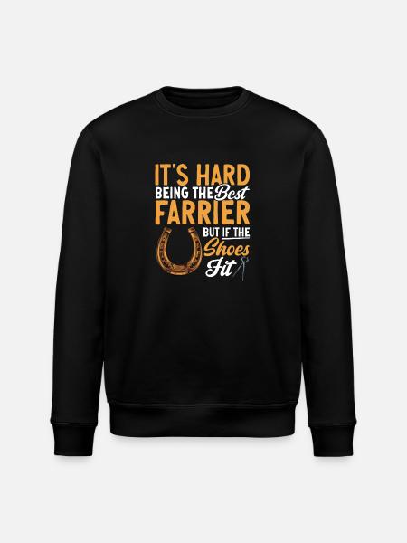 Farrier Horseshoe Horseshoeing - Stanley/Stella ROLLER Unisex Organic Sweatshirt - black