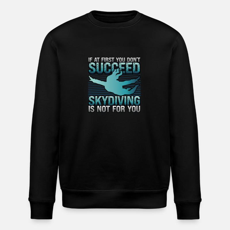 Parachutiste drôle - Sweat bio ROLLER Stanley/Stella Unisexe - noir