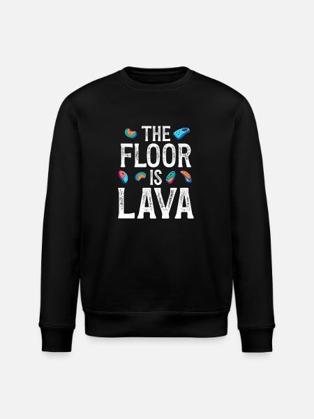 The ground is lava bouldering - Stanley/Stella ROLLER Unisex Organic Sweatshirt - black