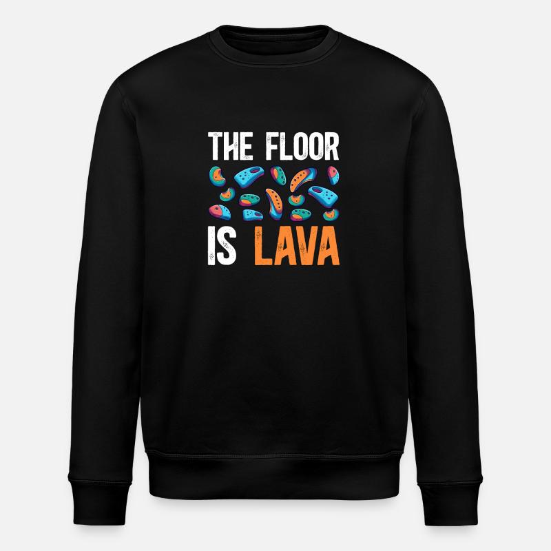 Der Boden ist Lava Bouldern - Stanley/Stella Unisex Bio-Sweatshirt ROLLER - Schwarz