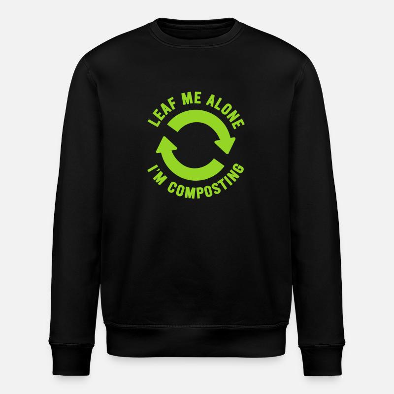 Leaf Me Alone Ich kompostiere - Stanley/Stella Unisex Bio-Sweatshirt ROLLER - Schwarz