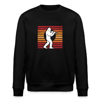 Flûte traversière Sasquatch Bigfoot Sunset Vintage - Sweat bio ROLLER Stanley/Stella Unisexe - noir - Devant - Nik (191cm)