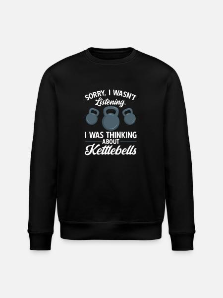 Kettlebell Workout Fitness Training - Stanley/Stella ROLLER Unisex Organic Sweatshirt - black