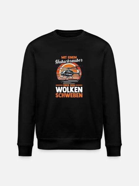 Pilot Helicopter Helicopter - Stanley/Stella ROLLER Unisex Organic Sweatshirt - black