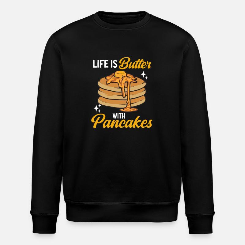 Pancake Breakfast Pancakes - Stanley/Stella ROLLER Unisex Organic Sweatshirt - black