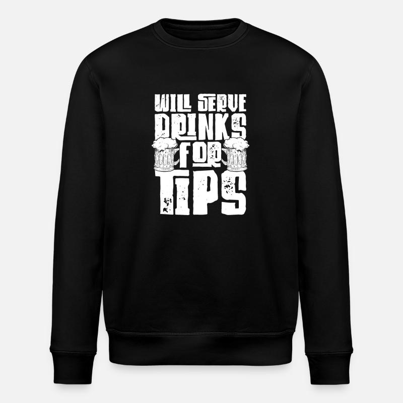 Bartender Mixologist Will Serve - Stanley/Stella ROLLER Unisex Organic Sweatshirt - black