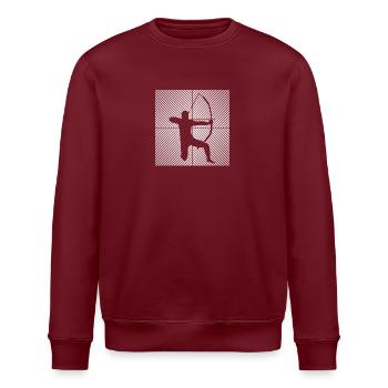 Archer Tir à l’arc Sport Vintage - Sweat bio ROLLER Stanley/Stella Unisexe - bordeaux - Devant - Nik (191cm)