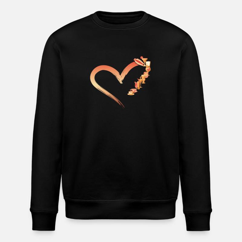 Bartender Mixologist Heart - Stanley/Stella ROLLER Unisex Organic Sweatshirt - black