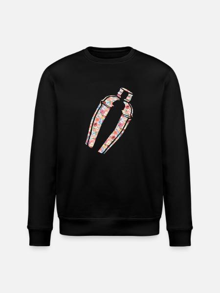 Bartender Mixologist Floral - Stanley/Stella ROLLER Unisex Organic Sweatshirt - black