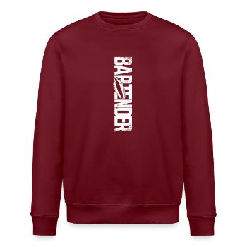 Bartender Mixologist Bartender - Stanley/Stella Unisex Bio-Sweatshirt ROLLER - Burgunderrot - Vorne - Nik (191cm)