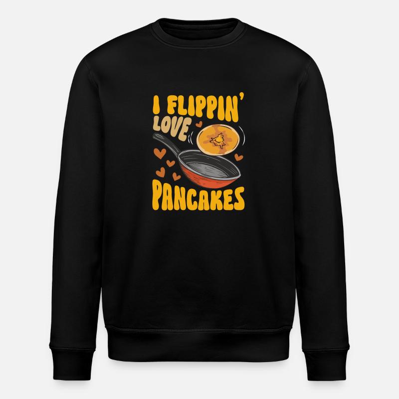 Pancake Breakfast Pancakes - Stanley/Stella ROLLER Unisex Organic Sweatshirt - black