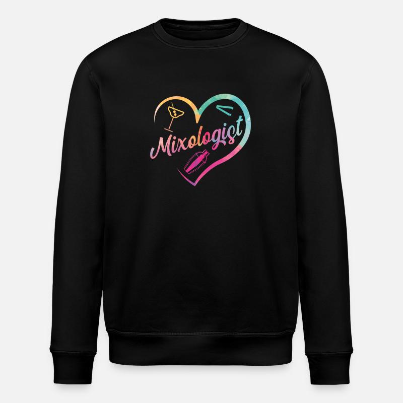 Bartender Mixologist Heart - Stanley/Stella Unisex Bio-Sweatshirt ROLLER - Schwarz