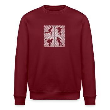 Inline-Skating Rollerskates Inline-Skater - Stanley/Stella ROLLER Unisex Organic Sweatshirt - burgundy - Front - Nik (191cm)