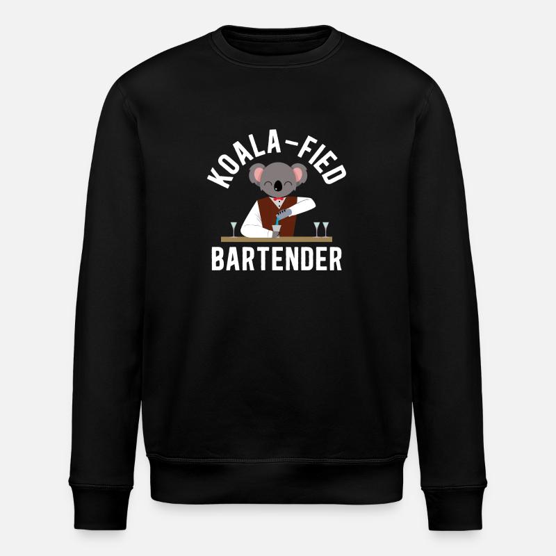 Bartender Mixologist Koala - Stanley/Stella Unisex Bio-Sweatshirt ROLLER - Schwarz
