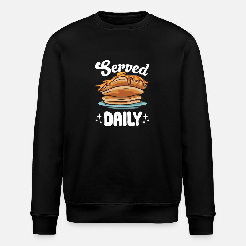 Pancake Frühstück Pfannkuchen - Stanley/Stella Unisex Bio-Sweatshirt ROLLER - Schwarz