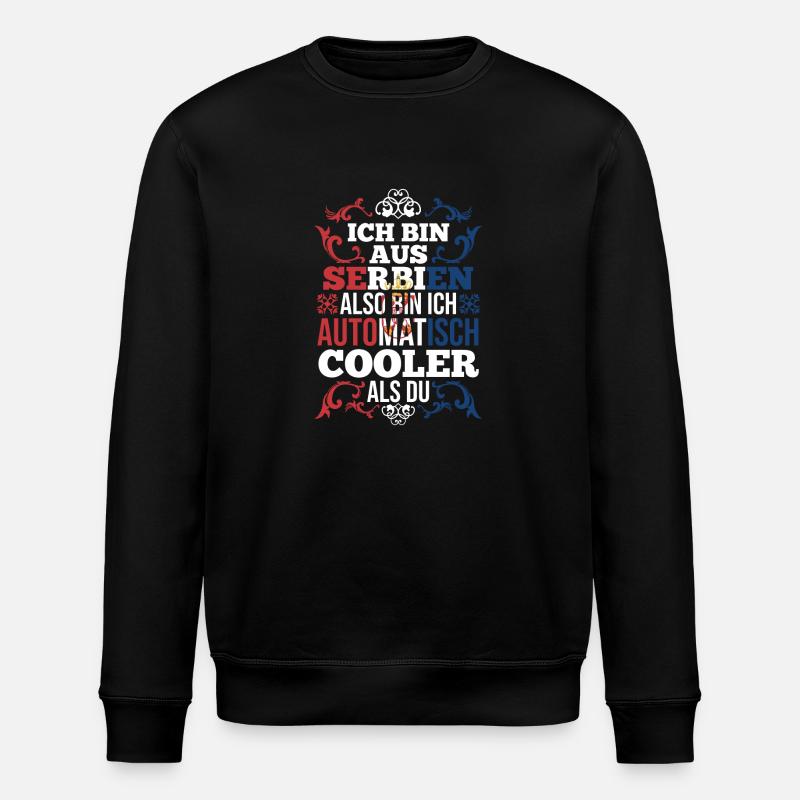 Serben Serbisch Serbien - Stanley/Stella Unisex Bio-Sweatshirt ROLLER - Schwarz