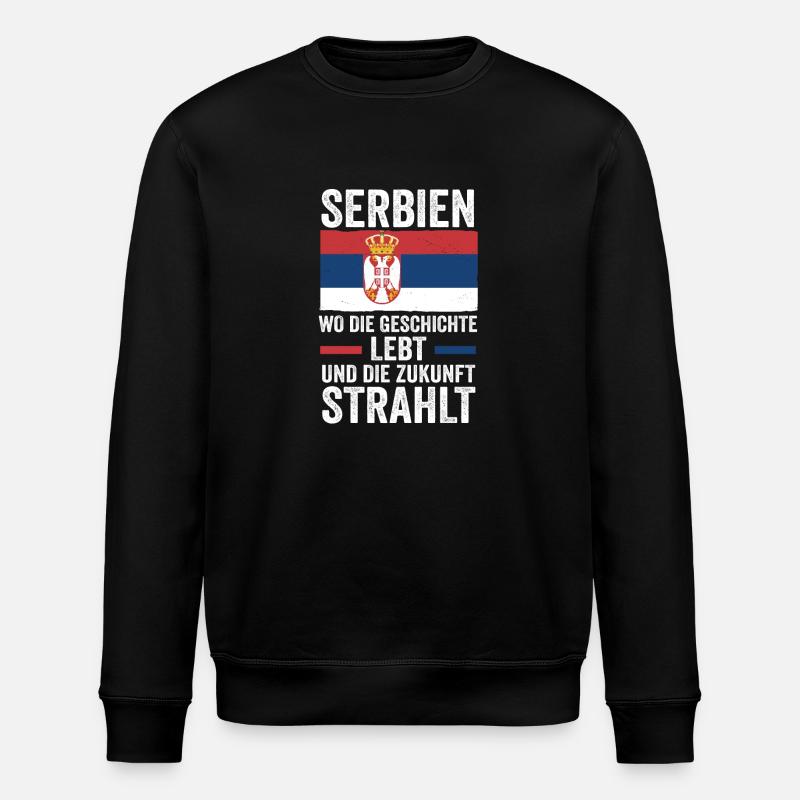 Serben Serbisch Serbien - Stanley/Stella Unisex Bio-Sweatshirt ROLLER - Schwarz