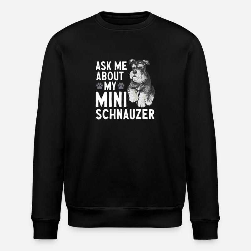 Miniature Schnauzer Dog Schnauzer - Stanley/Stella ROLLER Unisex Organic Sweatshirt - black