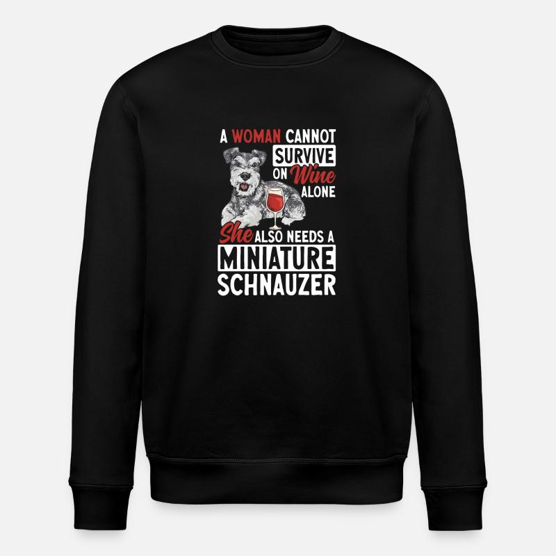 Miniature Schnauzer Dog Schnauzer - Stanley/Stella ROLLER Unisex Organic Sweatshirt - black