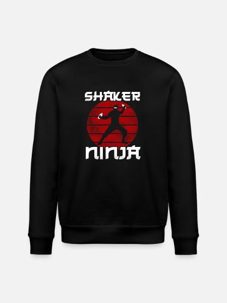 Bartender Mixologist Ninja Shaker - Stanley/Stella ROLLER Unisex Organic Sweatshirt - black