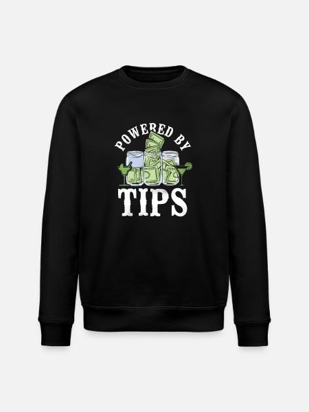 Bartender Mixologist Powered By - Stanley/Stella ROLLER Unisex Organic Sweatshirt - black