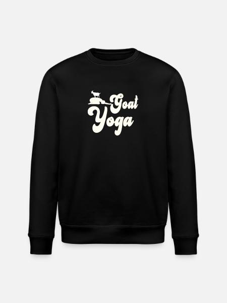 Ziegen-Yoga-Meditation - Stanley/Stella Unisex Bio-Sweatshirt ROLLER - Schwarz