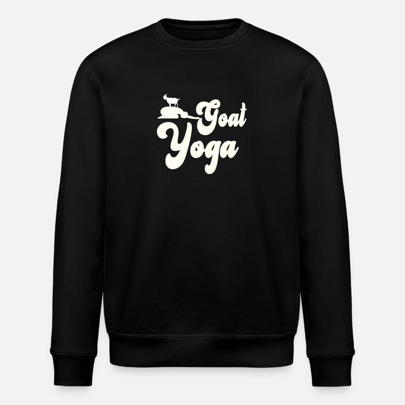Ziegen-Yoga-Meditation - Stanley/Stella Unisex Bio-Sweatshirt ROLLER - Schwarz