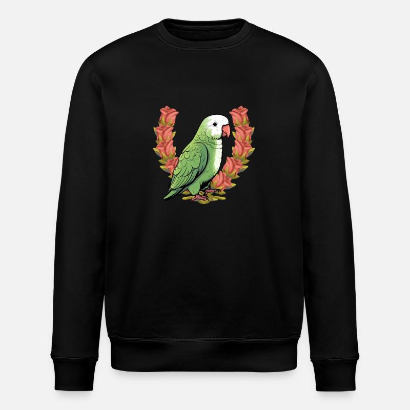 Parrots Parrot Birthday Roses Bird - Stanley/Stella ROLLER Unisex Organic Sweatshirt - black