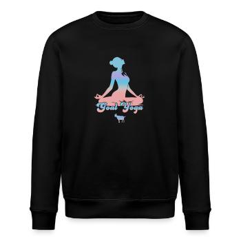 Ziegen-Yoga-Meditation - Stanley/Stella Unisex Bio-Sweatshirt ROLLER - Schwarz - Vorne - Nik (191cm)