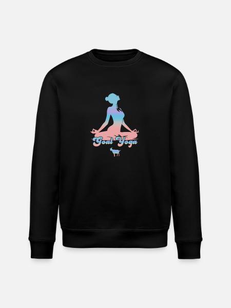 Goat Yoga Meditation - Stanley/Stella ROLLER Unisex Organic Sweatshirt - black