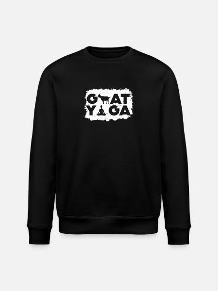 Goat Yoga Meditation - Stanley/Stella ROLLER Unisex Organic Sweatshirt - black