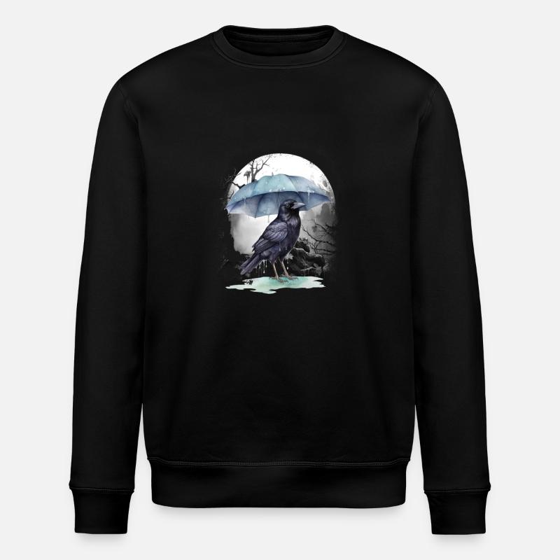 mystical crow crows raven raven - Stanley/Stella ROLLER Unisex Organic Sweatshirt - black