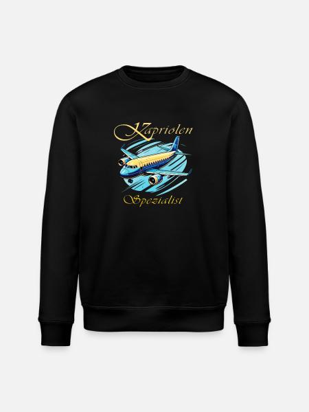 AIRPLANE Capers Specialist - Stanley/Stella ROLLER Unisex Organic Sweatshirt - black