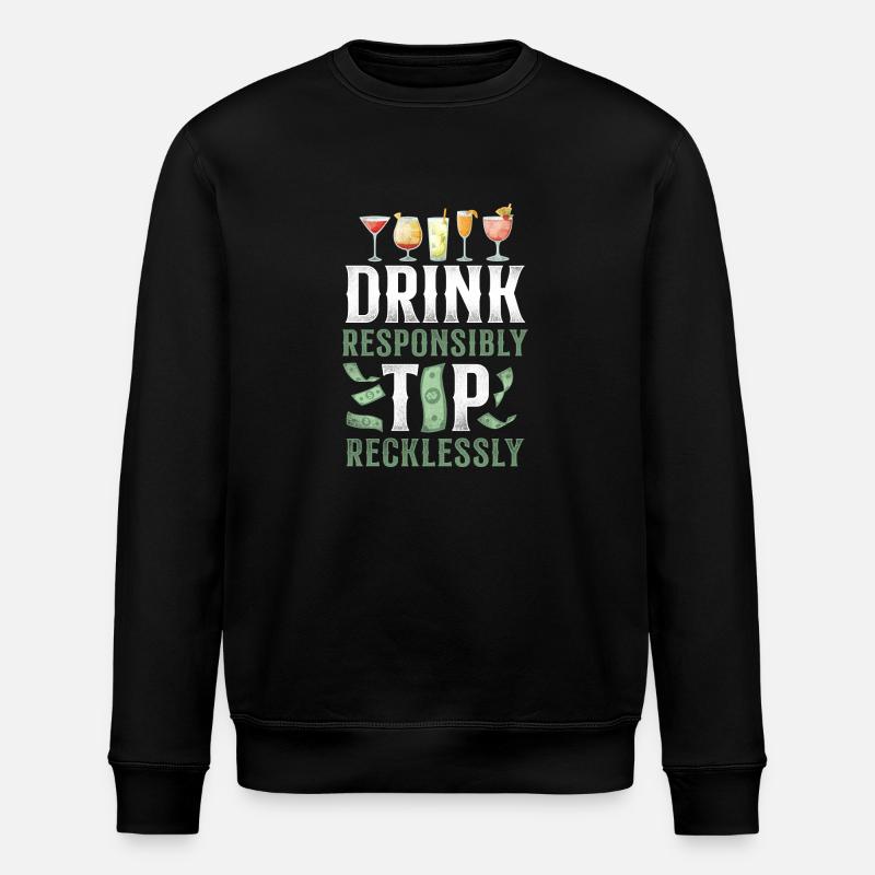 Bartender Mixologist Drink - Stanley/Stella ROLLER Unisex Organic Sweatshirt - black