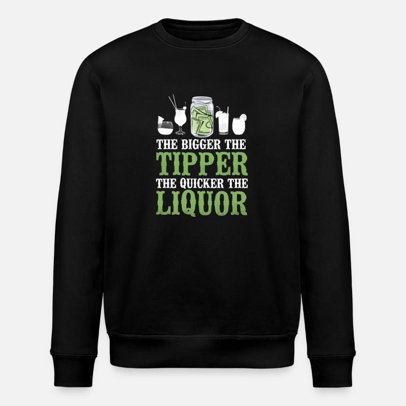 Bartender Mixologist The Bigger - Stanley/Stella ROLLER Unisex Organic Sweatshirt - black