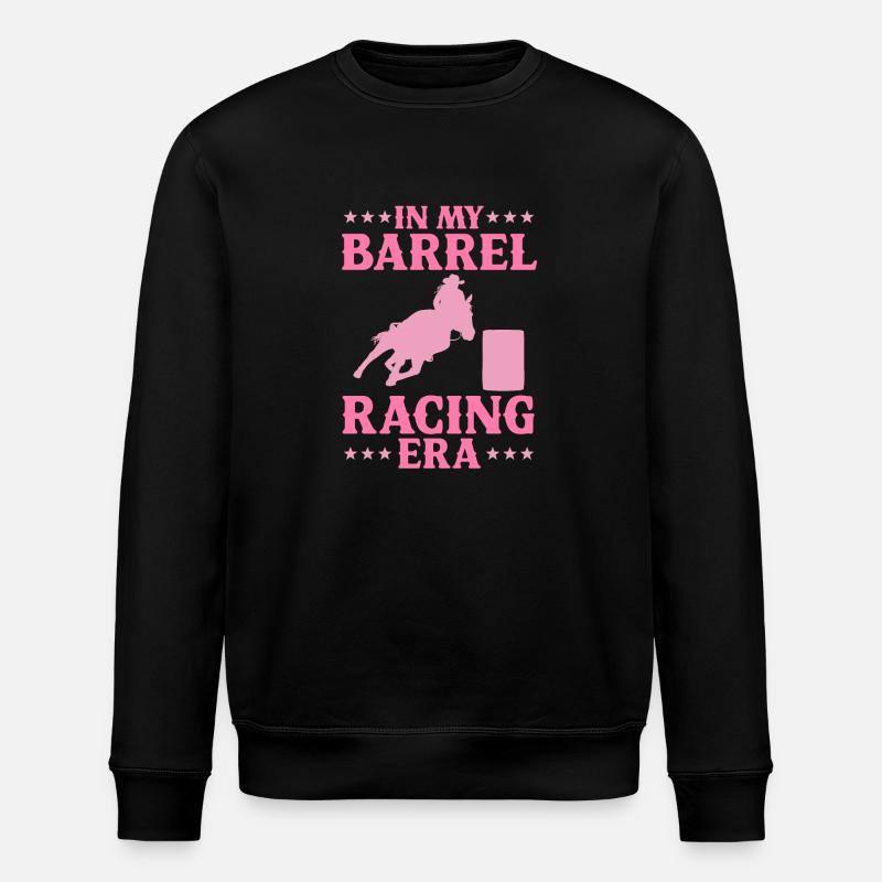 Rodeo Barrel Racing Pferd - Stanley/Stella Unisex Bio-Sweatshirt ROLLER - Schwarz