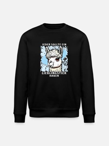 ALPAKA LIEBLINGSTIER - Stanley/Stella Unisex Bio-Sweatshirt ROLLER - Schwarz