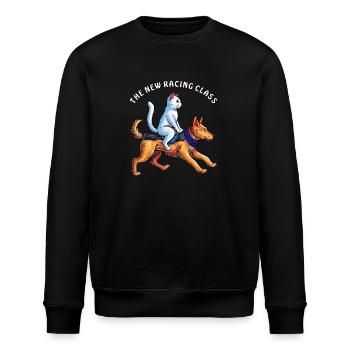 HUND KATZE THE NEW RACING CLASS - Stanley/Stella Unisex Bio-Sweatshirt ROLLER - Schwarz - Vorne - Nik (191cm)
