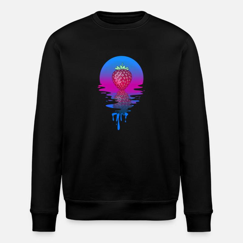 Fraise coucher de soleil - Sweat bio ROLLER Stanley/Stella Unisexe - noir