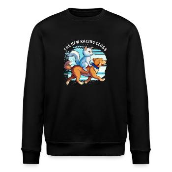 HUND KATZE THE NEW RACING CLASS - Stanley/Stella Unisex Bio-Sweatshirt ROLLER - Schwarz - Vorne - Nik (191cm)
