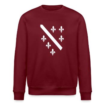 Bosnien Herzegowina Flagge BIH Bosna Bosanac - Stanley/Stella Unisex Bio-Sweatshirt ROLLER - Burgunderrot - Vorne - Nik (191cm)