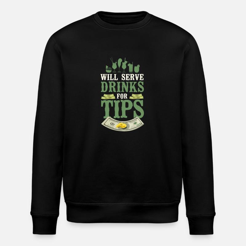 Un mixologue barman servira - Sweat bio ROLLER Stanley/Stella Unisexe - noir