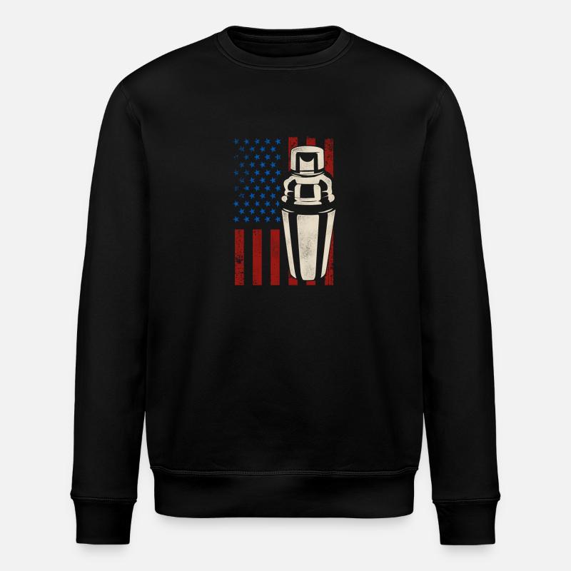 Barman Mixologue American Flag - Sweat bio ROLLER Stanley/Stella Unisexe - noir