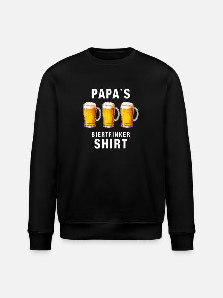 PAPA ́S Beer Drinker Shirt - Stanley/Stella ROLLER Unisex Organic Sweatshirt - black