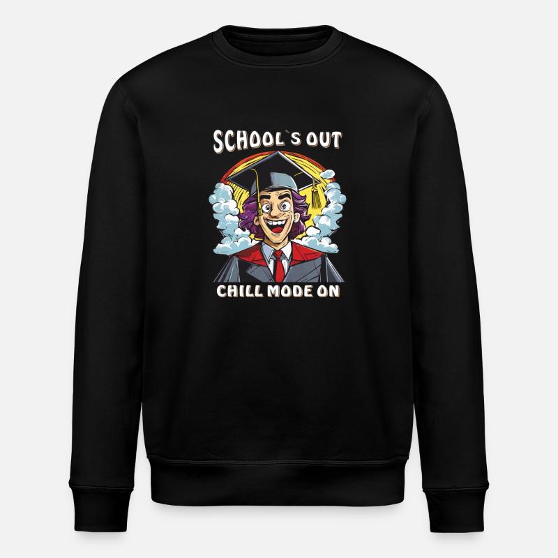 SCHOOL'S OUT CHILL MODE ON - Stanley/Stella ROLLER Unisex Organic Sweatshirt - black
