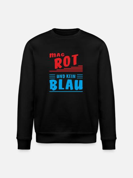 LIKES RED AND NOT BLUE - Stanley/Stella ROLLER Unisex Organic Sweatshirt - black